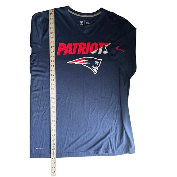 Nike Dri-Fit NFL Patriots Mens Training Shirt XXL Navy Blue 100% Polyester - Picture 6 of 6